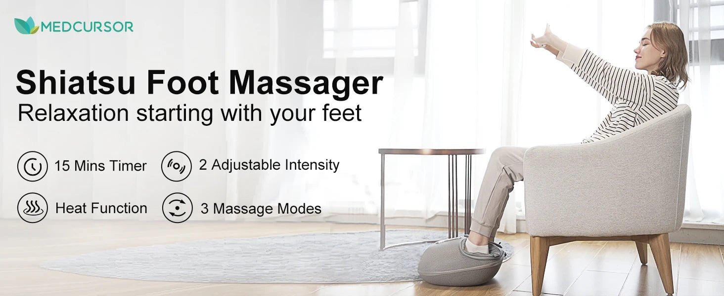 Medcursor Foot Massager with Heating Therapy for Relaxation & Pain Relief - silverfoxgoods